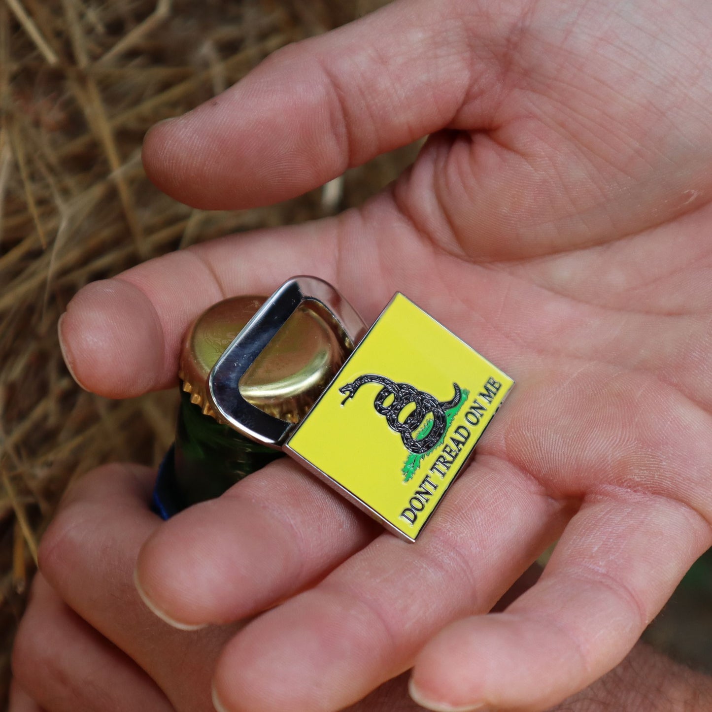 "Don't Tread On Me" Gadsden Flag Hat Clip Bottle Opener