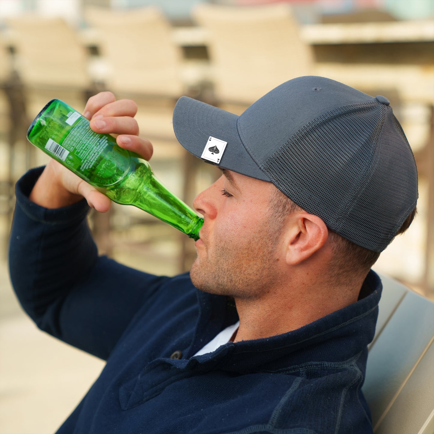 Ace of Spades Hat Clip Bottle Opener - Cool Design for Gamblers & Poker Players