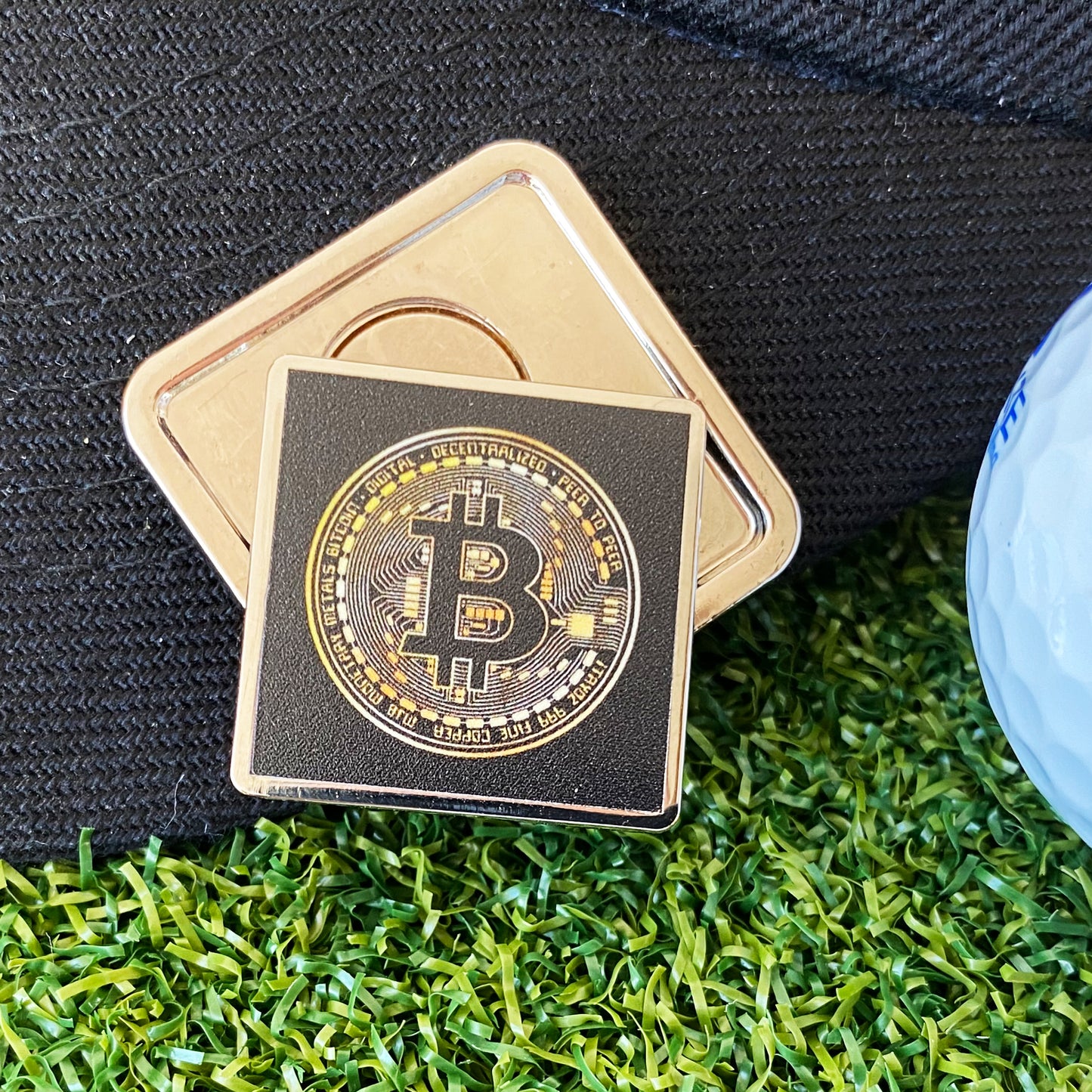 Bitcoin Ball Marker With Hat Clip Bottle Opener for Golfers, Shotgun Tool & Fashionable Bitcoin Gift