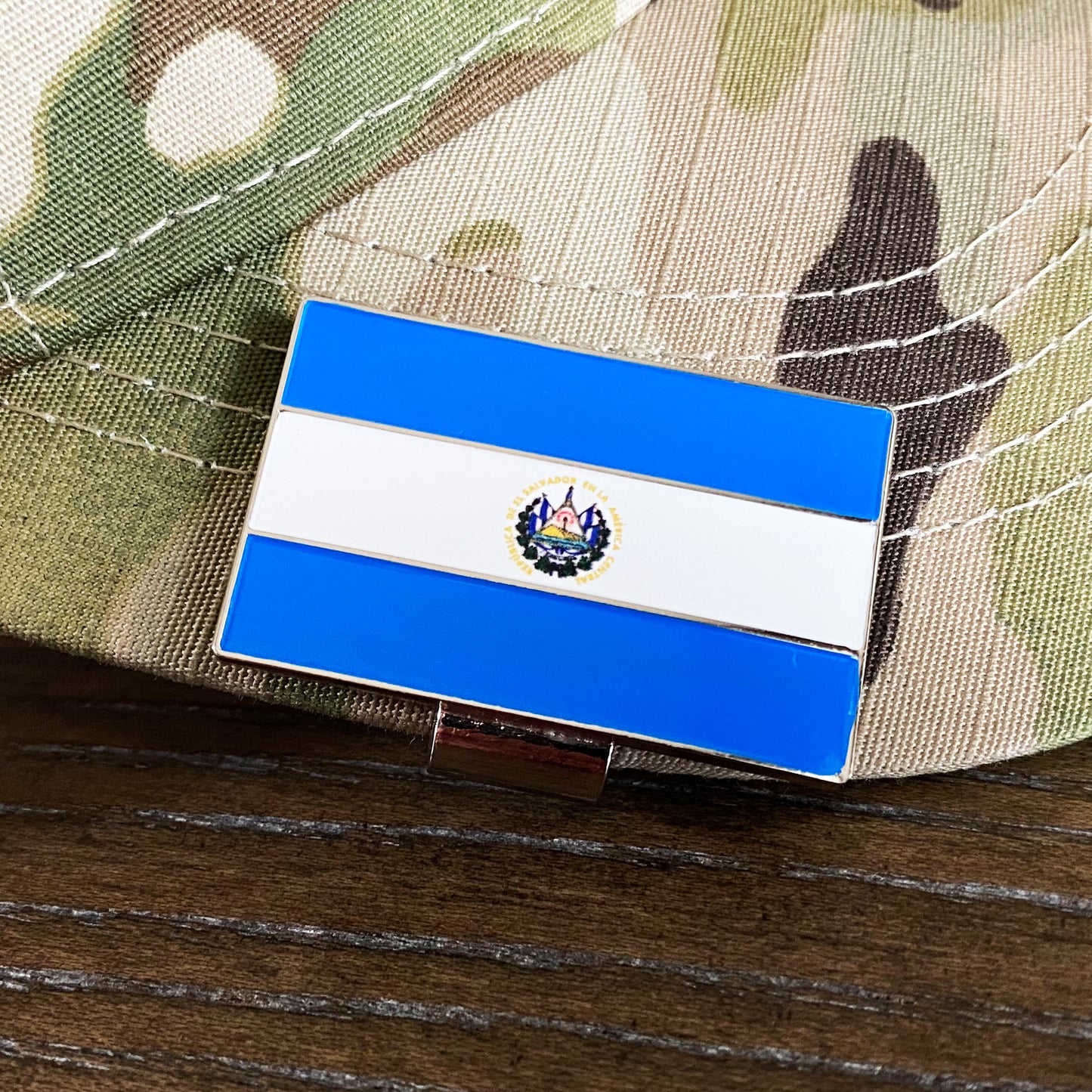 El Salvador Flag Hat Clip Bottle Opener - El Salvador Pride