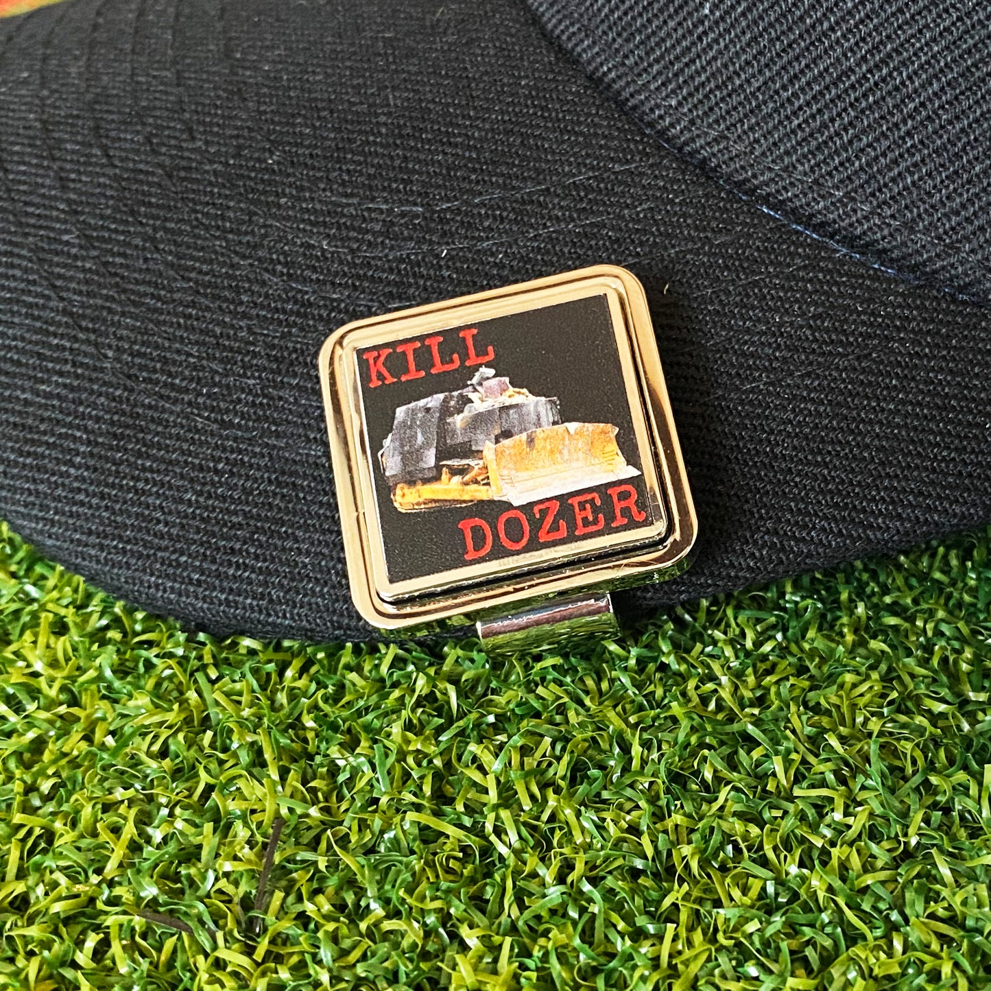 Kill Dozer Hat Clip Bottle Opener & Ball Marker: The Ultimate Patriotic Golf Tool for Rebels