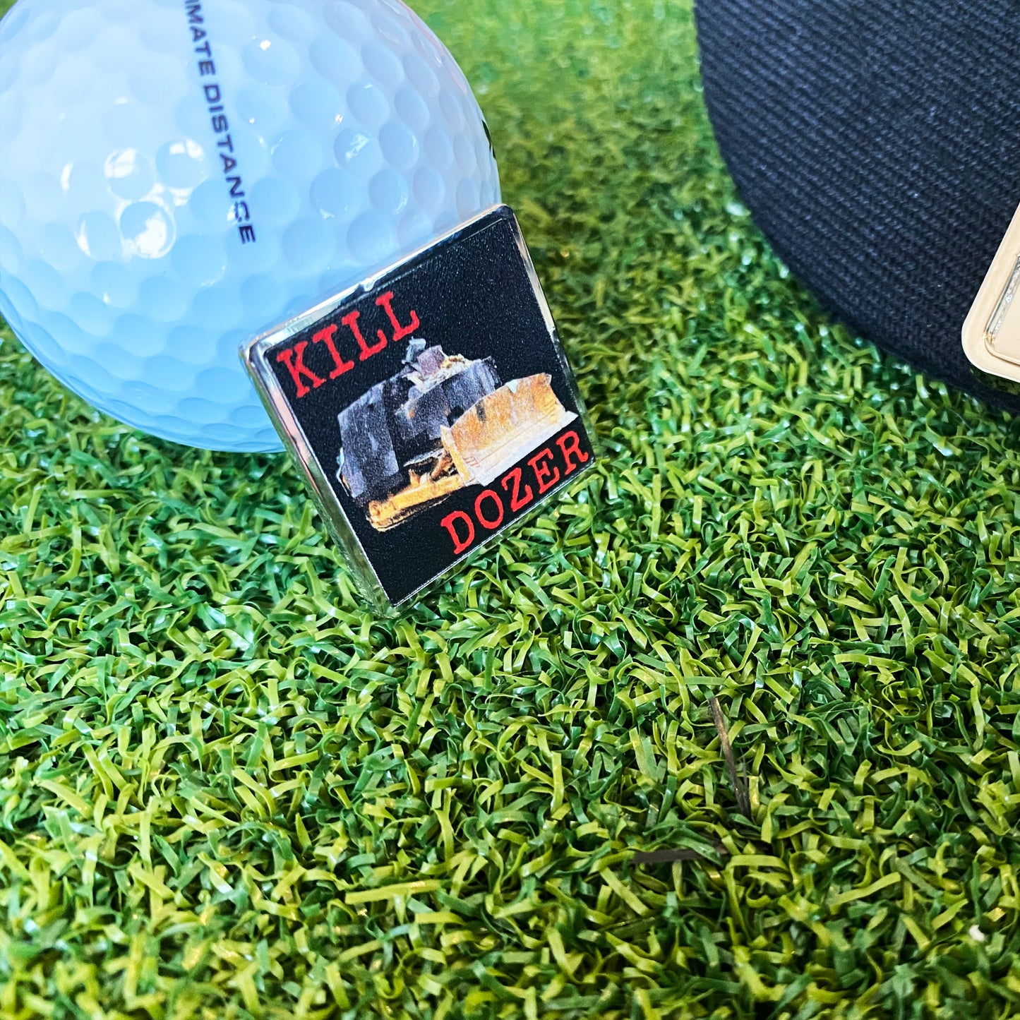 Kill Dozer Hat Clip Bottle Opener & Ball Marker: The Ultimate Patriotic Golf Tool for Rebels