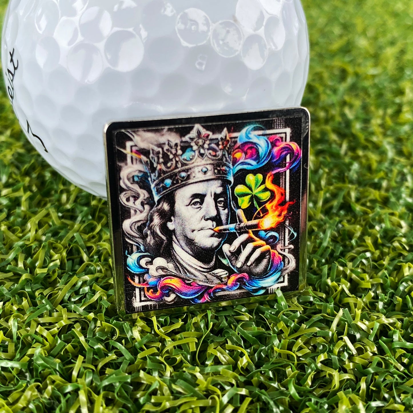 King Ben Golf Ball Marker with Hat Clip Bottle Opener