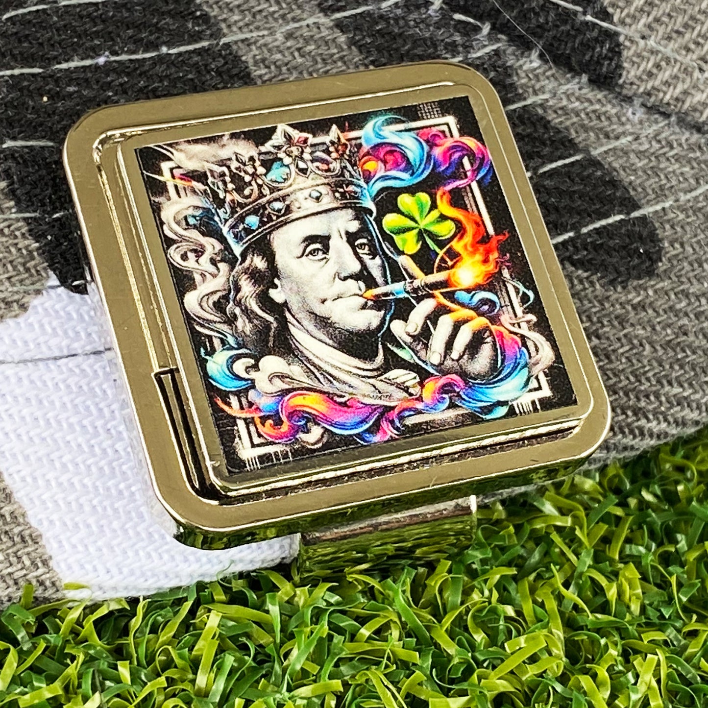 King Ben Golf Ball Marker with Hat Clip Bottle Opener