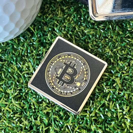 Bitcoin Ball Marker With Hat Clip Bottle Opener for Golfers, Shotgun Tool & Fashionable Bitcoin Gift