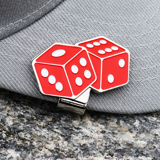 Red Dice Hat Clip Bottle Opener - Perfect Accessory for Gamblers & Craps Players