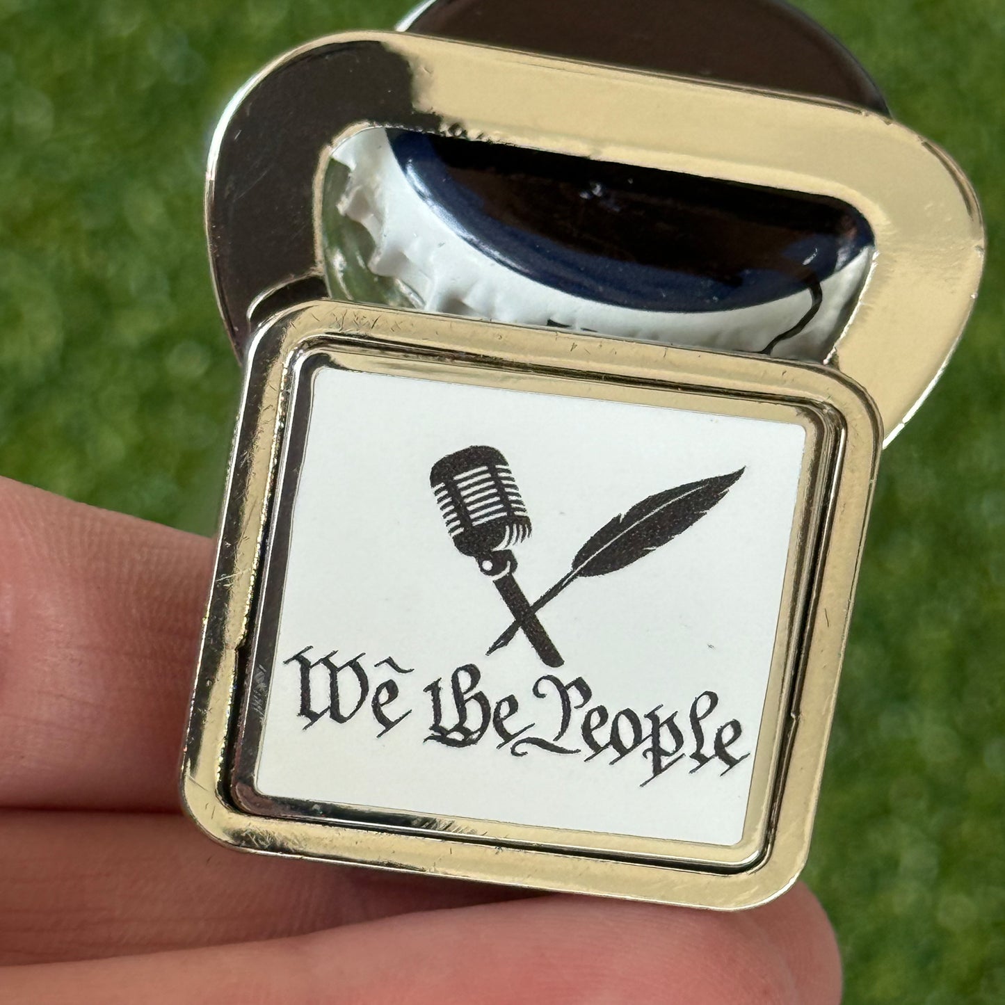 First Amendment "We the People" Golf Ball Marker with Hat Clip Bottle Opener