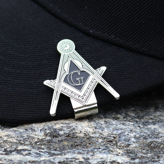 Freemason Hat Clip Bottle Opener - Masonic Compass Design
