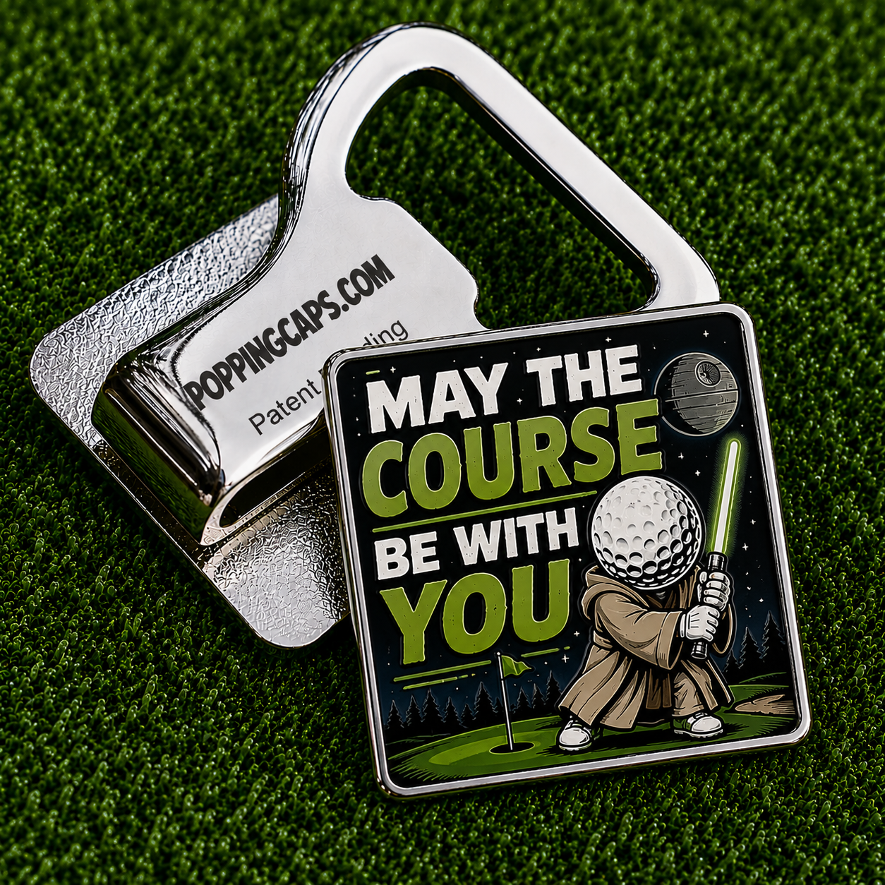 May the Course be with You! - Ball Marker with Hat Clip Bottle Opener