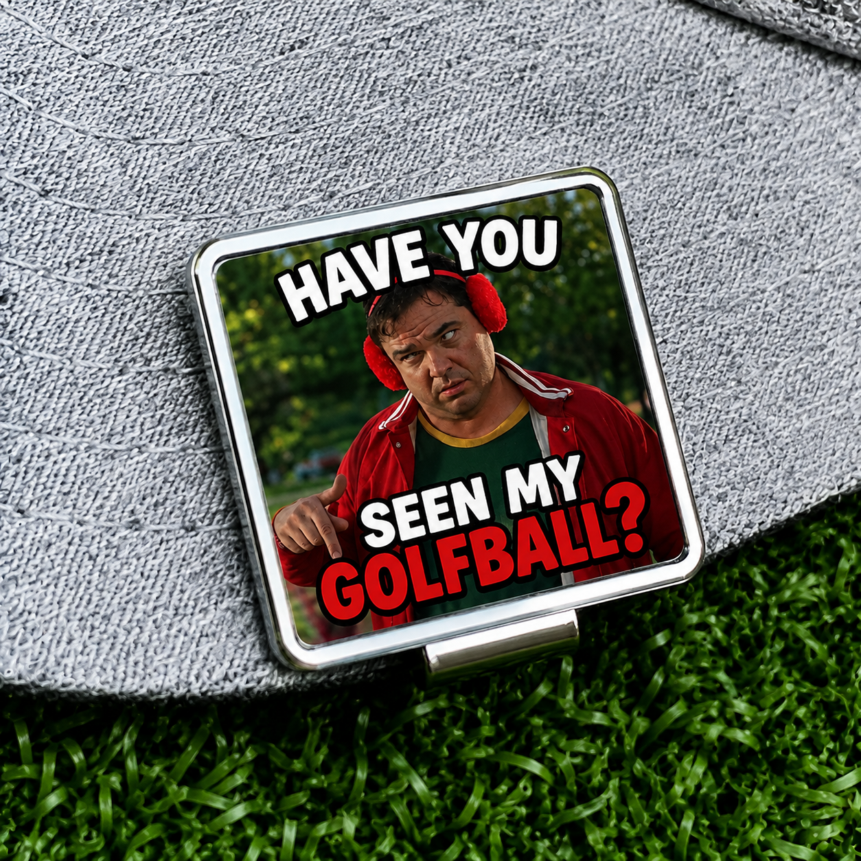 Have You Seen My GOLFBALL?  Golf Ball Marker with Hat Clip Bottle Opener