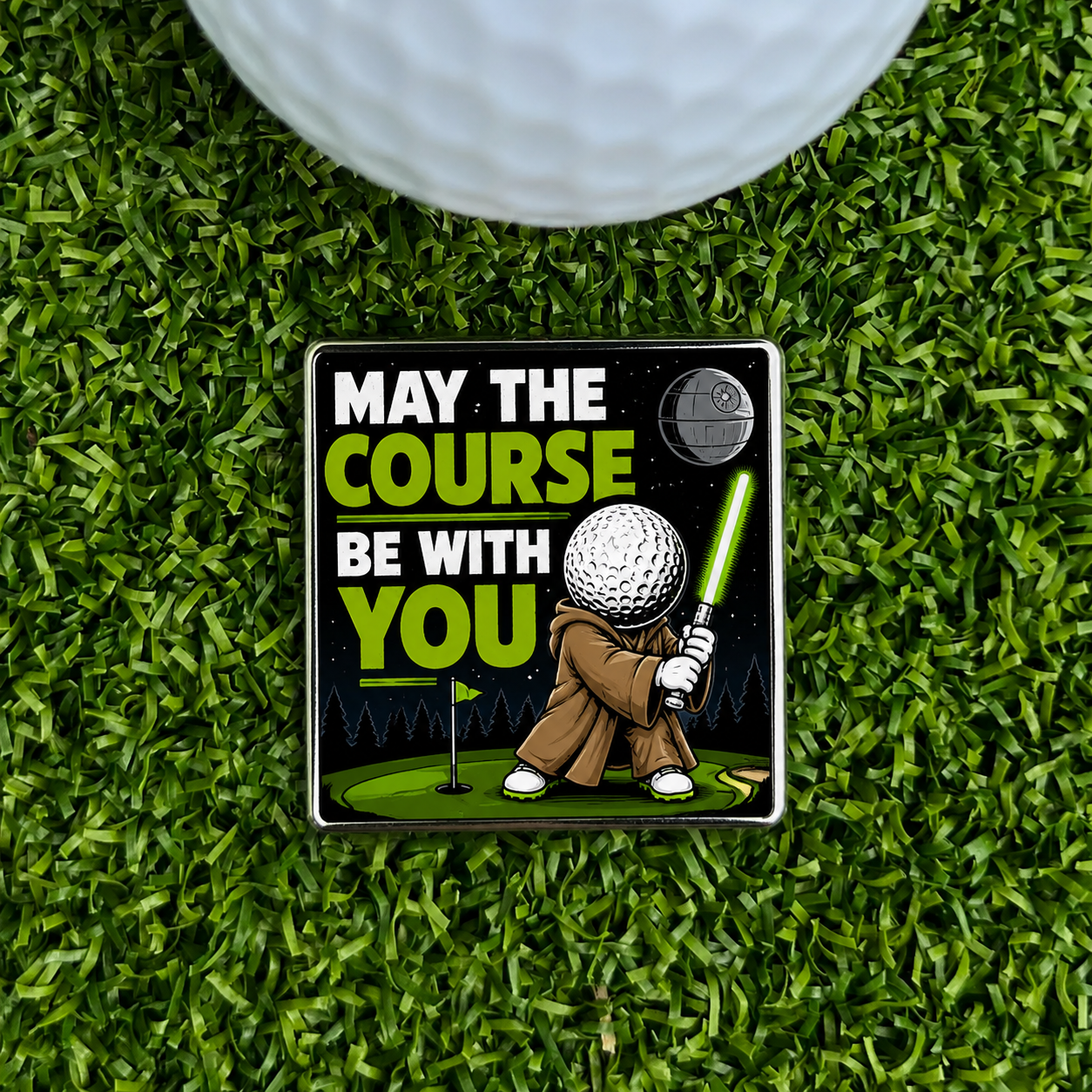 May the Course be with You! - Ball Marker with Hat Clip Bottle Opener